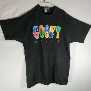 VTG 80s 90s Walt Disney Designs GOOFY ! Big Print Single Stitch T Shirt L/XL